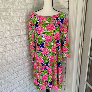 Floral Pink and Green Women's Dress